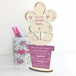 Personalised Nanny Poem Gift For Birthday Mothers Day Flower