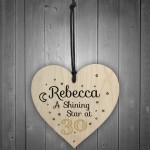 30th Birthday Gifts For Her Wooden Heart Sign Gift For Friend 