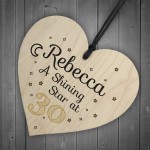 30th Birthday Gifts For Her Wooden Heart Sign Gift For Friend 