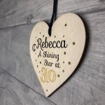 30th Birthday Gifts For Her Wooden Heart Sign Gift For Friend 