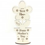 Mothers Day Gift For The Best Nan Wood Flower Personalied Gift