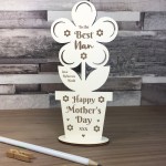 Mothers Day Gift For The Best Nan Wood Flower Personalied Gift