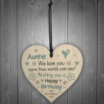 PERSONALISED Birthday Gifts For Auntie Wooden Heart Sign Aunt