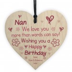 Birthday Gifts For Nan Wooden Heart Sign Nan Grandparent Gifts