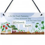 Allotment Rules Sign Garden Summerhouse Shed Sign Mum Nan Dad