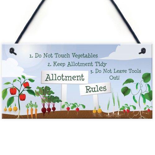 Allotment Rules Sign Garden Summerhouse Shed Sign Mum Nan Dad