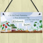 Allotment Rules Sign Garden Summerhouse Shed Sign Mum Nan Dad