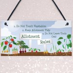 Allotment Rules Sign Garden Summerhouse Shed Sign Mum Nan Dad