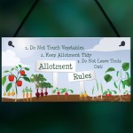 Allotment Rules Sign Garden Summerhouse Shed Sign Mum Nan Dad