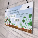 Allotment Rules Sign Garden Summerhouse Shed Sign Mum Nan Dad