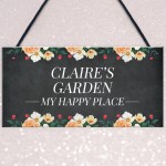 Floral Garden Sign Summerhouse Plaque Personalised Home Gift