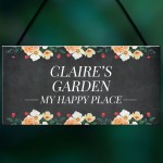 Floral Garden Sign Summerhouse Plaque Personalised Home Gift