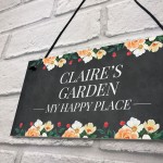 Floral Garden Sign Summerhouse Plaque Personalised Home Gift