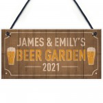 Beer Garden Sign Personalised Man Cave Sign Alcohol Beer Gift