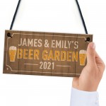 Beer Garden Sign Personalised Man Cave Sign Alcohol Beer Gift