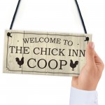 Welcome Chicken Coop Sign Outdoor Garden Shed Plaque