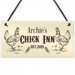 Chick Inn Sign Outdoor Garden Plaque Door Sign Personalised