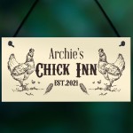 Chick Inn Sign Outdoor Garden Plaque Door Sign Personalised