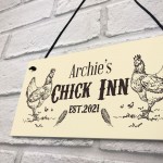 Chick Inn Sign Outdoor Garden Plaque Door Sign Personalised