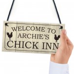 Personalised Chick Inn Sign For Garden Chicken Coop Chicken Hen 