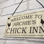 Personalised Chick Inn Sign For Garden Chicken Coop Chicken Hen 