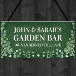 Garden Bar Sign Personalised Home Bar Garden Shed Sign Alcohol