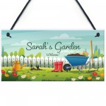 Garden Plaque Hanging Outdoor Sign Personalied Gift For Her