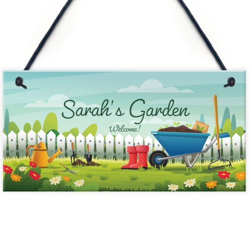 Garden Plaque Hanging Outdoor Sign Personalied Gift For Her