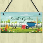 Garden Plaque Hanging Outdoor Sign Personalied Gift For Her