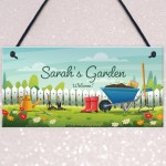 Garden Plaque Hanging Outdoor Sign Personalied Gift For Her