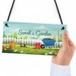 Garden Plaque Hanging Outdoor Sign Personalied Gift For Her