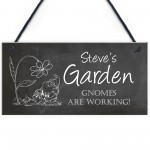 Novelty Garden Sign Personalised Summerhouse Sign Gnomes Sign