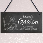 Novelty Garden Sign Personalised Summerhouse Sign Gnomes Sign