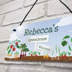 Greenhouse Sign For Garden Personalised Welcome Sign Home Gift