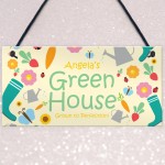 Personalised Gift For Mum Nan Greenhouse Sign Garden Shed Plaque