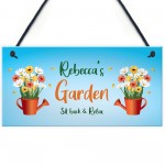 Personalised Garden Plaque Hanging Summerhouse Sign Friendship