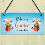 Personalised Garden Plaque Hanging Summerhouse Sign Friendship