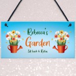 Personalised Garden Plaque Hanging Summerhouse Sign Friendship