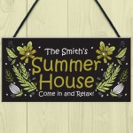 Personalised Summerhouse Sign Hanging Door Wall Sign Friend Gift