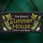 Personalised Summerhouse Sign Hanging Door Wall Sign Friend Gift