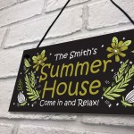 Personalised Summerhouse Sign Hanging Door Wall Sign Friend Gift