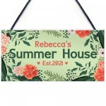 Personalised Summerhouse Door Sign Friendship Gift Home Gift