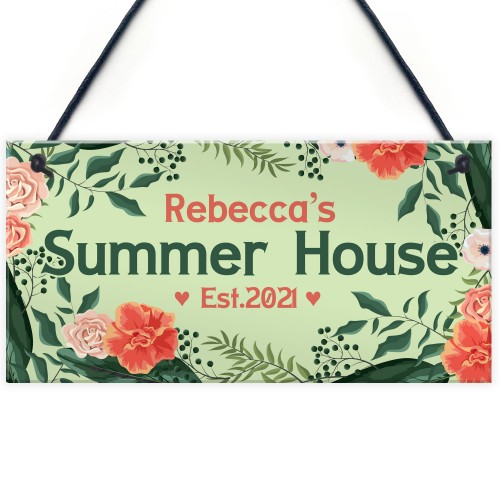 Personalised Summerhouse Door Sign Friendship Gift Home Gift