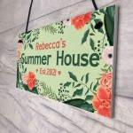 Personalised Summerhouse Door Sign Friendship Gift Home Gift