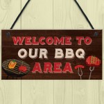 BBQ Home Decor Sign Novelty Barbecue Plaques For Garden