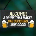 Funny Man Cave Decor Gifts Bar Signs Hanging Home Bar Signs