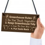 Greenhouse Rules Sign Hanging Garden Shed Sign Gift For Family