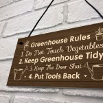 Greenhouse Rules Sign Hanging Garden Shed Sign Gift For Family