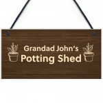 Personalised Potting Shed Sign Hanging Garden Shed Greenhouse