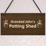 Personalised Potting Shed Sign Hanging Garden Shed Greenhouse